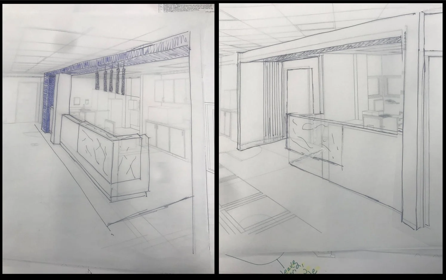 MILLWORK DESIGN SCHEMATIC SKETCHES