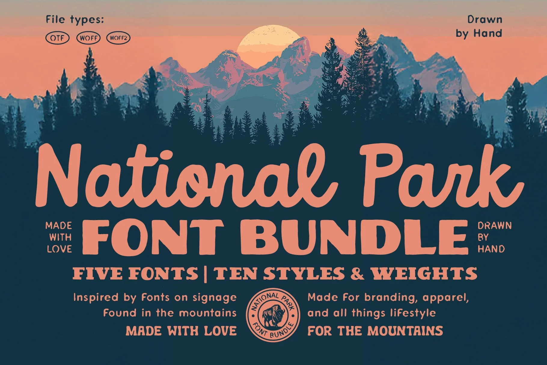 National Park Font Bundle