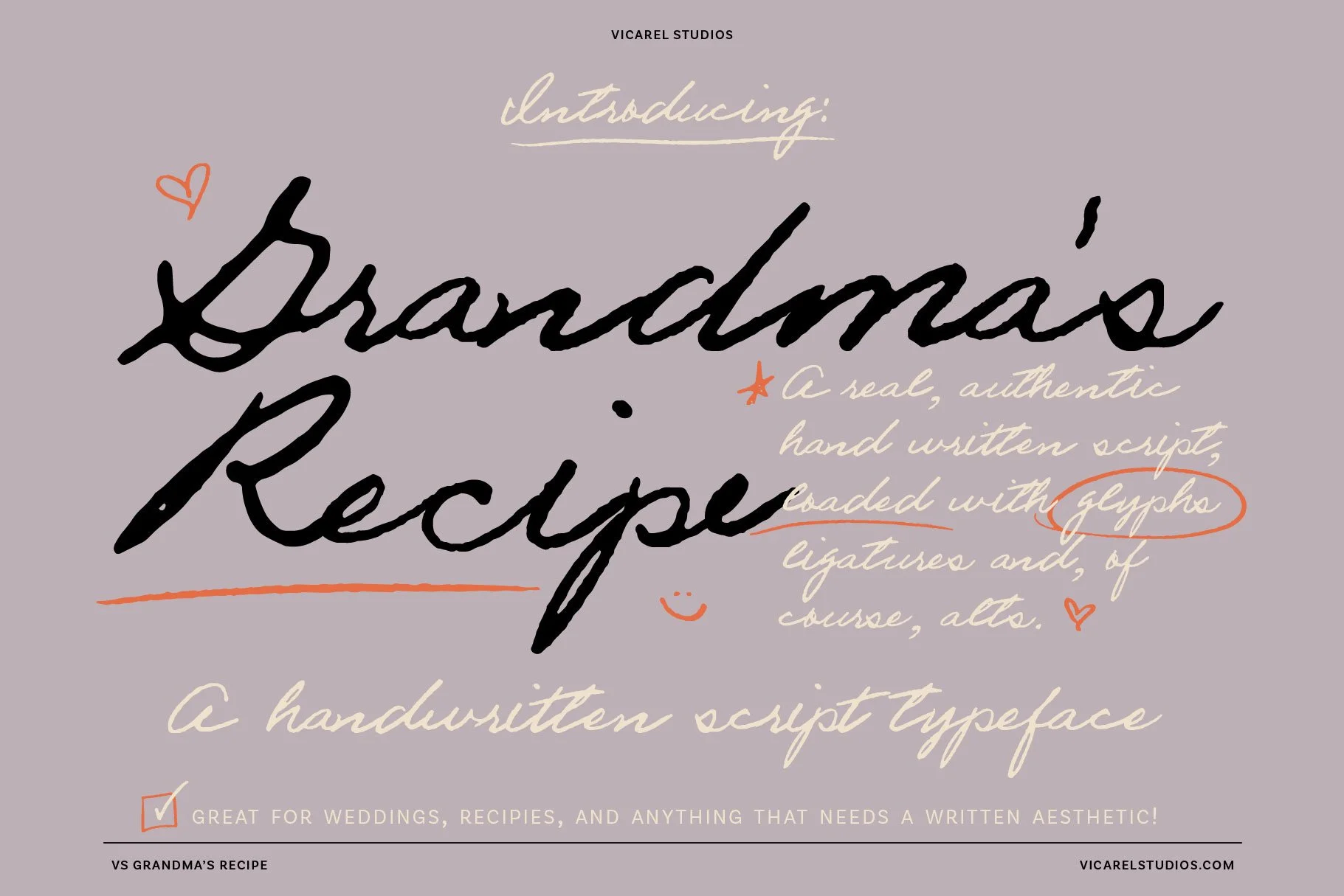 Creating VS Grandma's Recipe: A Handwritten Script Font Inspired by Real Handwriting
