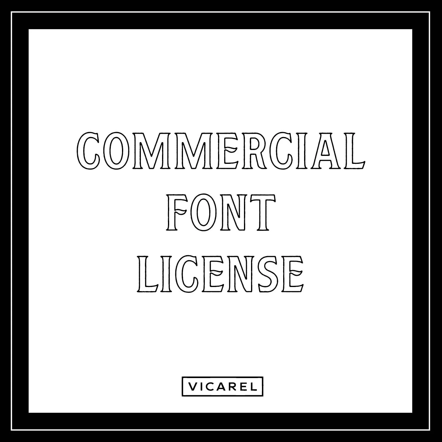 Commercial Font License Vicarel Studios