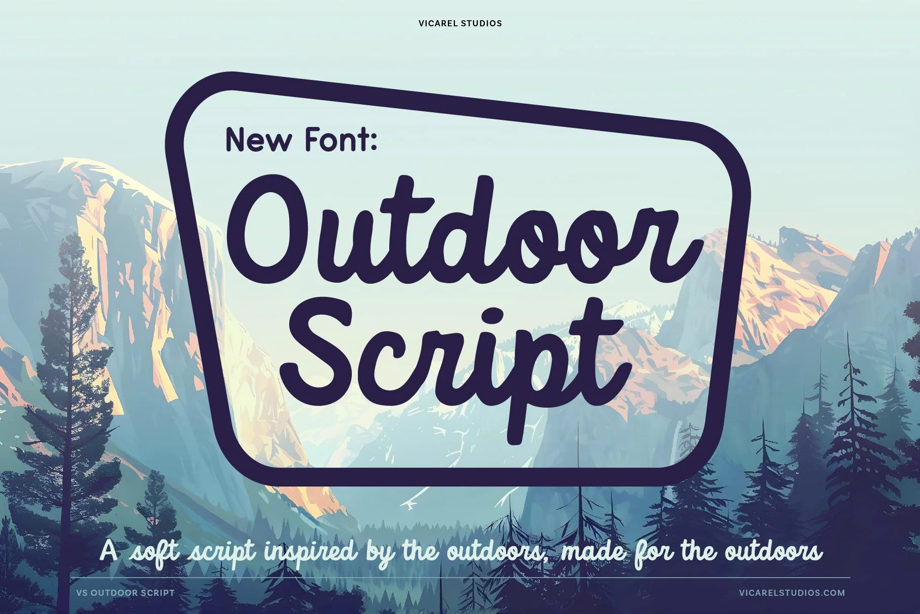 Outdoor Script: A Nostalgic Script Font Inspired by the National Forest Service Logotype