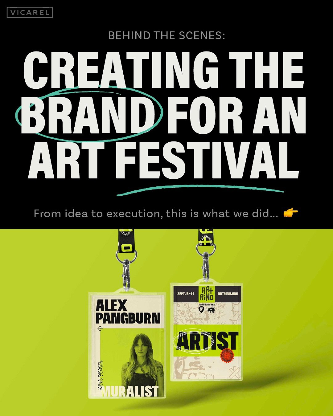 Three years ago we developed the visual identity for Art RiNo, it&rsquo;s back this year!

Here&rsquo;s a bit of the process / thinking in how we landed where we did with the visual identity:

💡Establish a goal, problem and solution: you need to fin