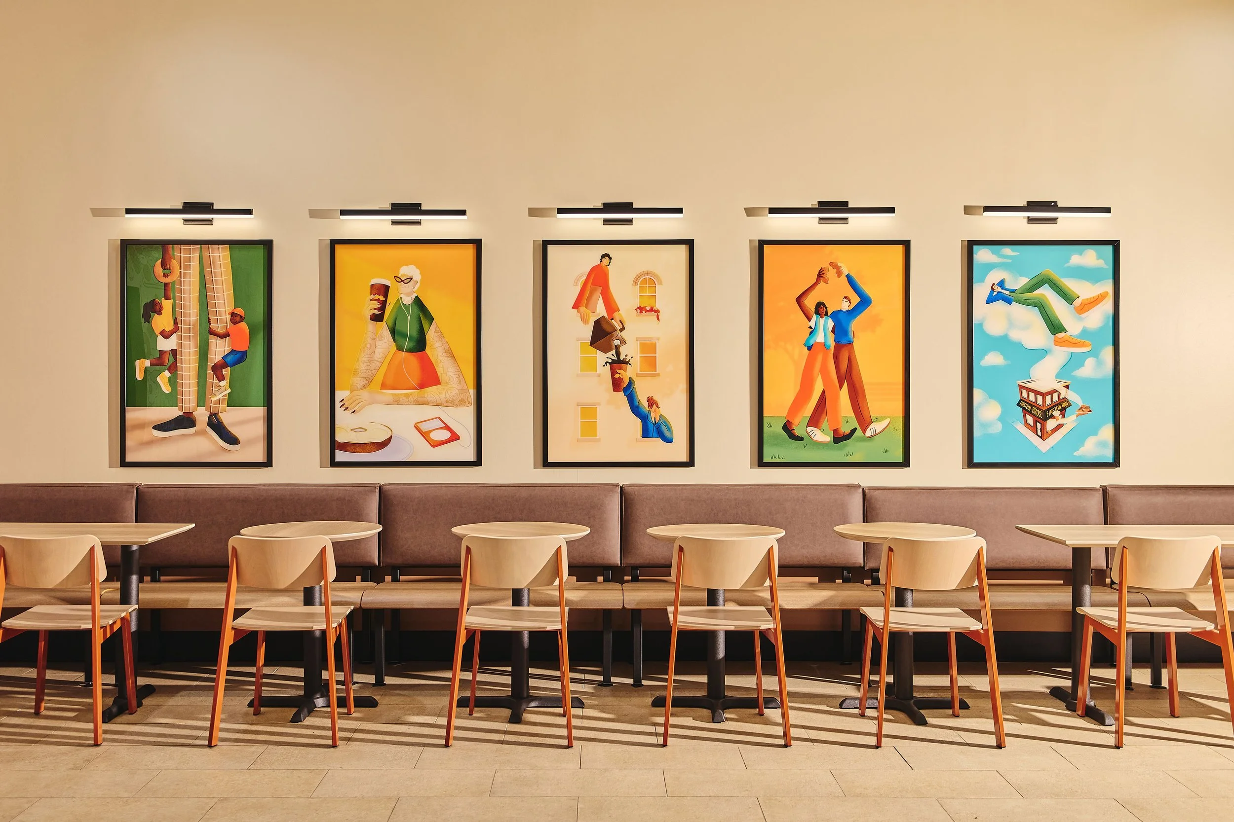 Einstein Bros. Bagels Interior Artwork Package