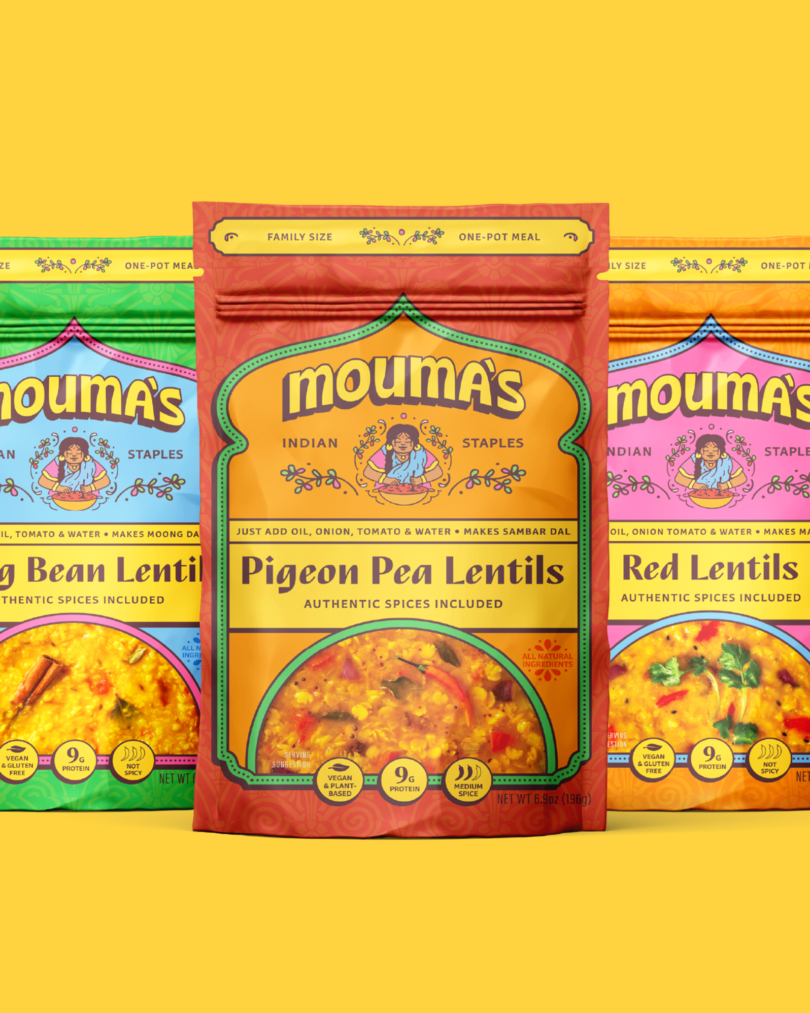 Mouma’s Indian Lentil Branding and Packaging Design