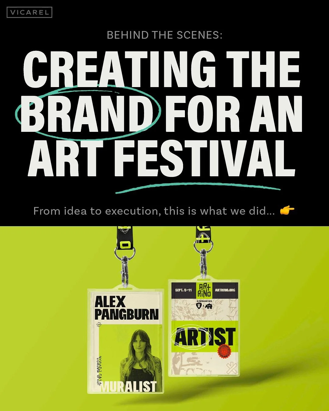 Three years ago we developed the visual identity for Art RiNo, it&rsquo;s back this year!

Here&rsquo;s a bit of the process / thinking in how we landed where we did with the visual identity:

💡Establish a goal, problem and solution: you need to fin