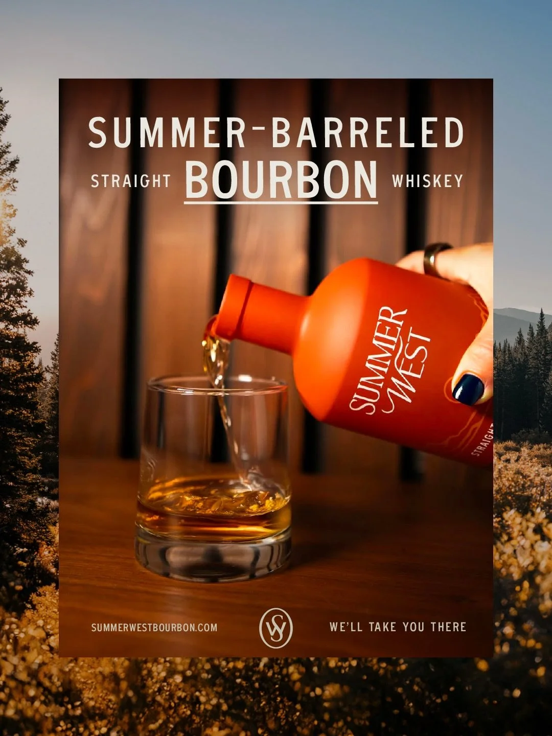 Introducing Summer West Bourbon &mdash; a contemporary bourbon based in Denver, CO.

Below is a bit of breakdown of our thinking behind the design decisions:

From start to finish, this project was rooted in strategy first. 

We spent time understand