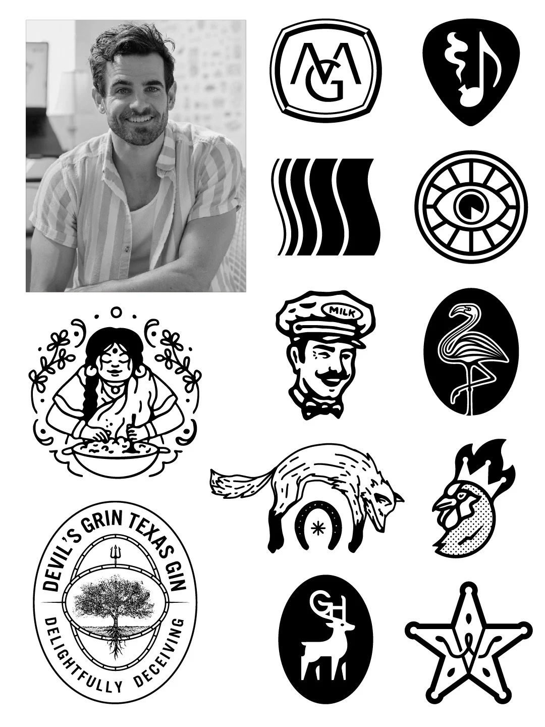 Quick hop into the @logoarchive trend &ndash; I wanted to highlight a range: from clean, tight and simple to highly illustrative. Each of these assets is a part of a larger visual identity systsem that was developed for each project.

Reminder: a log