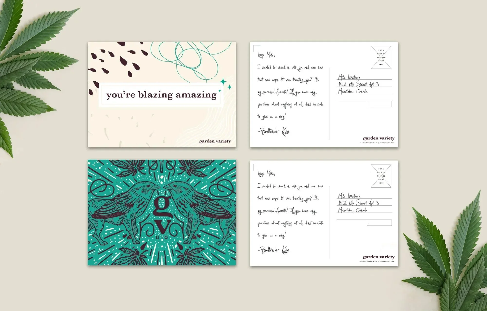 vicarel-studios-garden-variety-postcard-cannabis-brand-mockup.webp