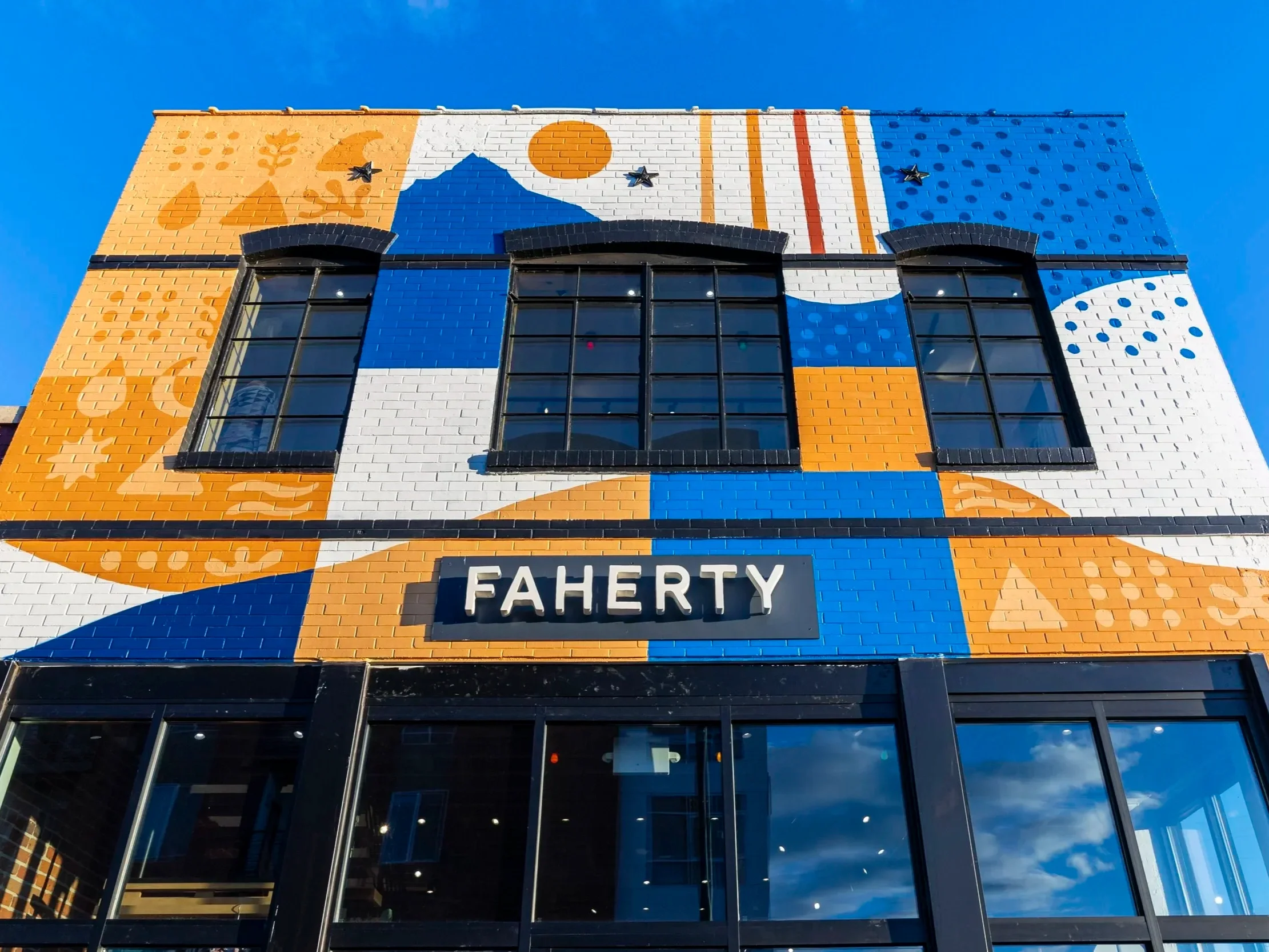 Faherty exterior mural painting