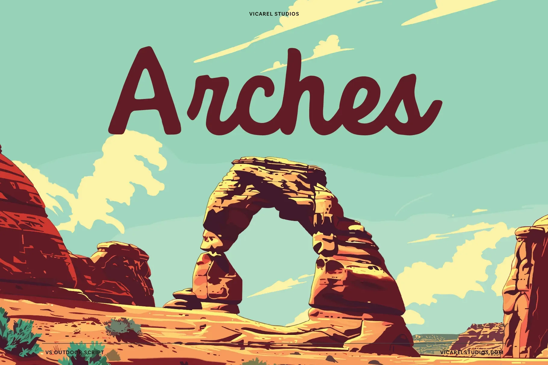 outdoor-script-font-arches-park-poster-by-vicarel-studios.webp