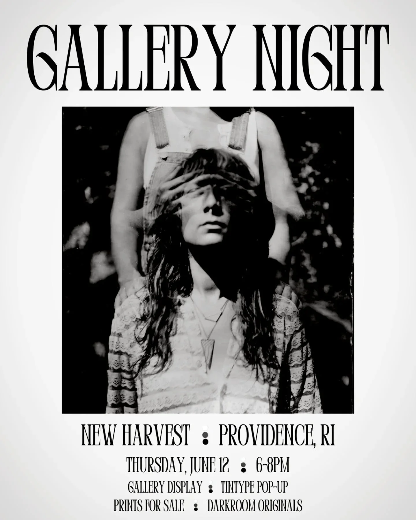 This Thursday from 6-8, I'll be popping up at New Harvest in Providence, RI! This is the final week of my gallery display, and I would be thrilled to see some familiar faces 🤍
I will be bringing along some darkroom originals and other prints for sal