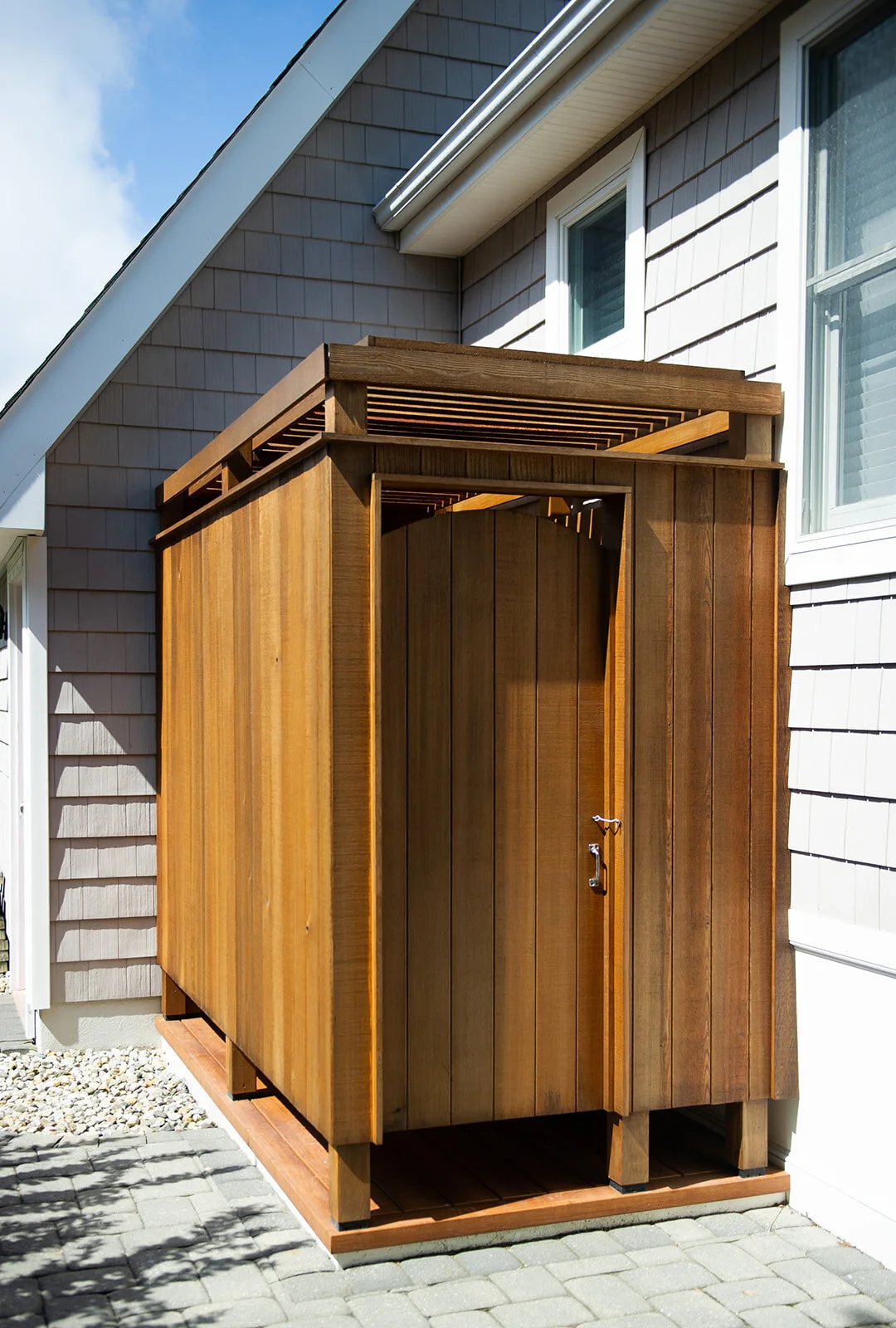 LBI Custom Outdoor Cedar Showers — K. Scott Construction