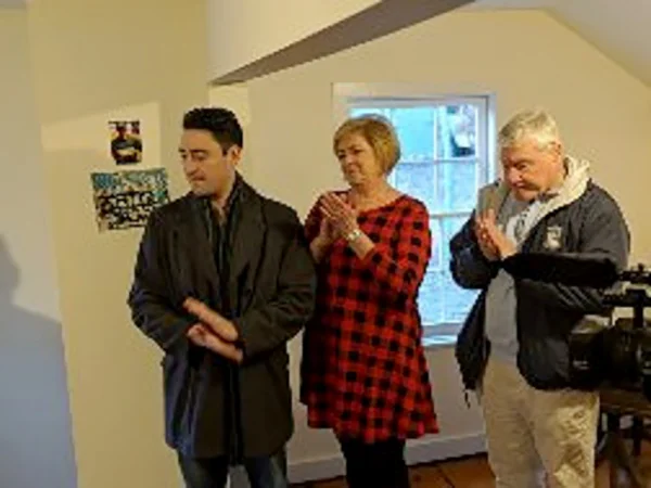 Sean, Mary and Al Faella at the dedication of the Levi Cory House Sports & Scout Room in Memory of Ryan Patrick Faella.