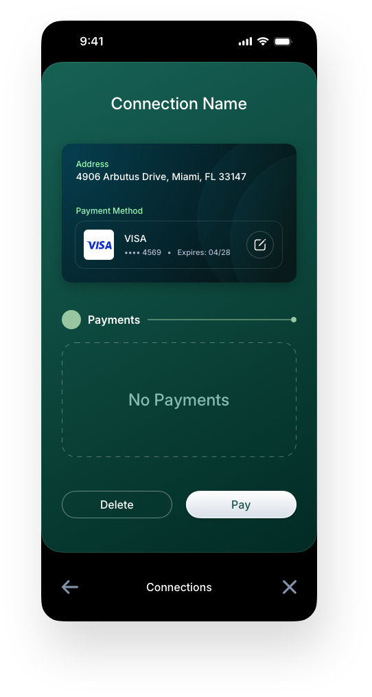 Fintech Mobile UI/UX Design - Connections Connection Added - Web App by The Skins Factory