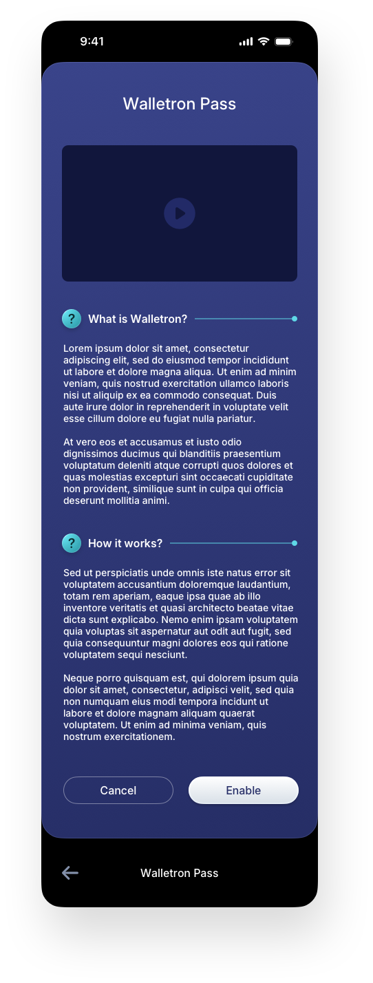 Fintech Mobile UI/UX Design - Create an Account Walletron Screen - Mobile Web App by The Skins Factory