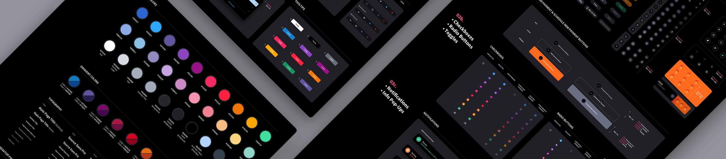 ACI Worldwide Biller Design System dark mode preview by The Skins Factory