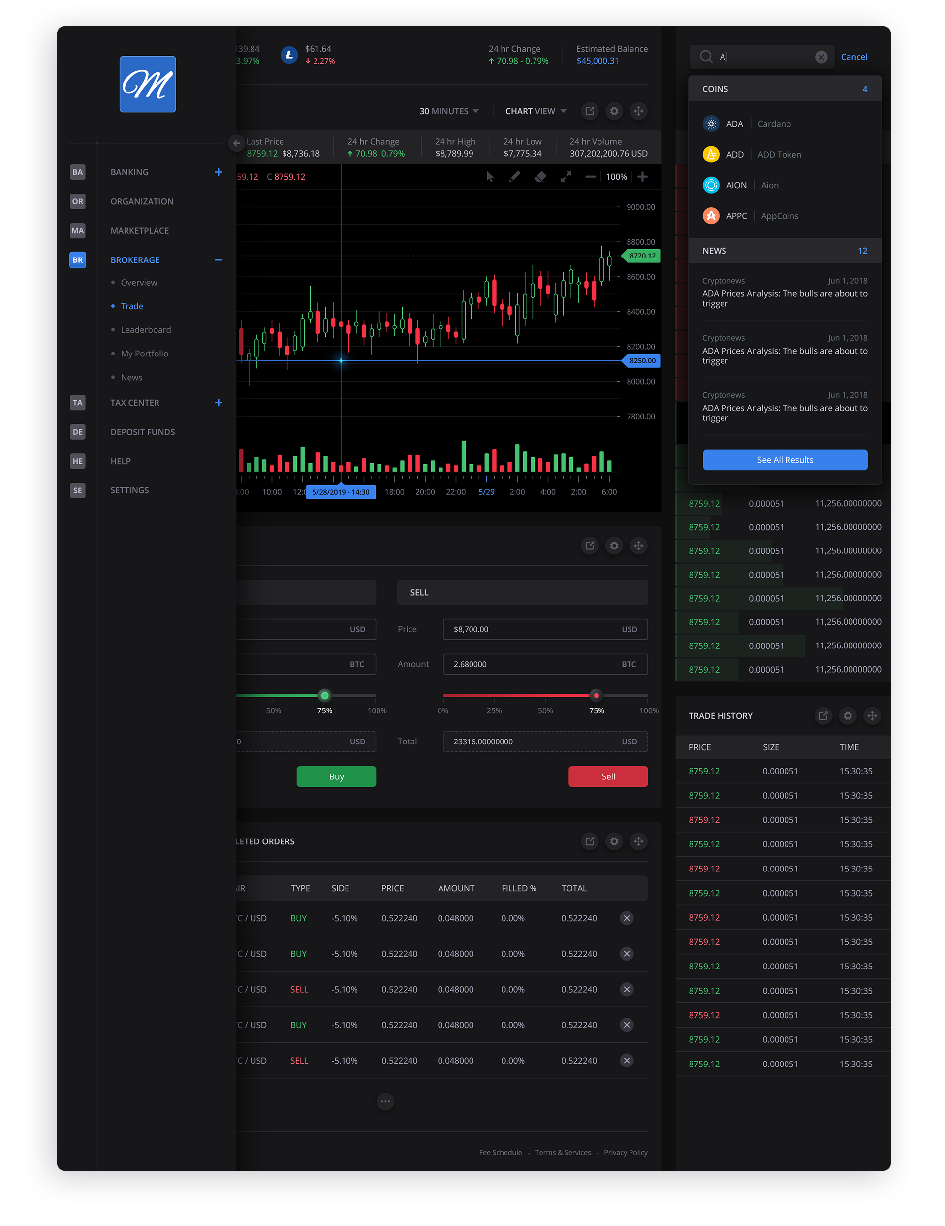 HOLT FINANCIAL - CRYPTO MARKETPLACE UI/UX DESIGN — UI/UX & Web Design  Agency - The Skins Factory