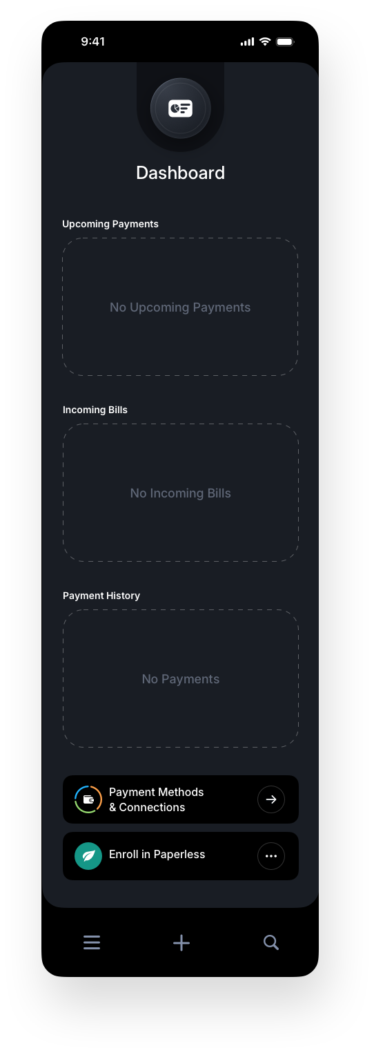 Fintech Mobile UI/UX Design - Dashboard Empty State Screen - Web App by The Skins Factory
