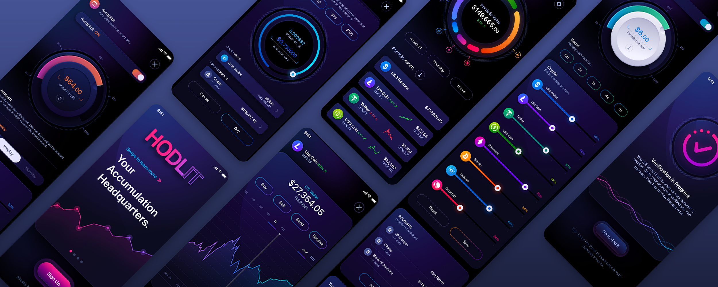 HODLIT  Cryptocurrency Mobile app ui/ux design