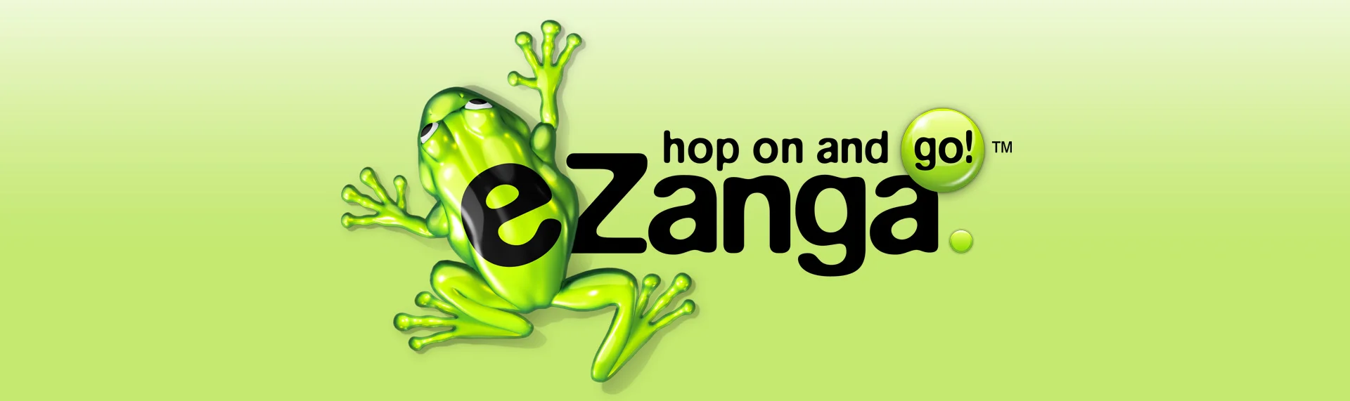 eZanga Brand Identity Design, Collateral Design When search/portal company eZanga.com approached us about giving their site & brand identity a complete overhaul, we jumped at the chance. Not only were they understandably excited about their impending metamorphosis, but we found ourselves equally as excited at the prospect of working with such potent brand potential. With a catchy name like eZanga & a frog mascot - the possibilities were endless. Through clever font execution & engaging, custom illustrations, eZangas new brand shines.