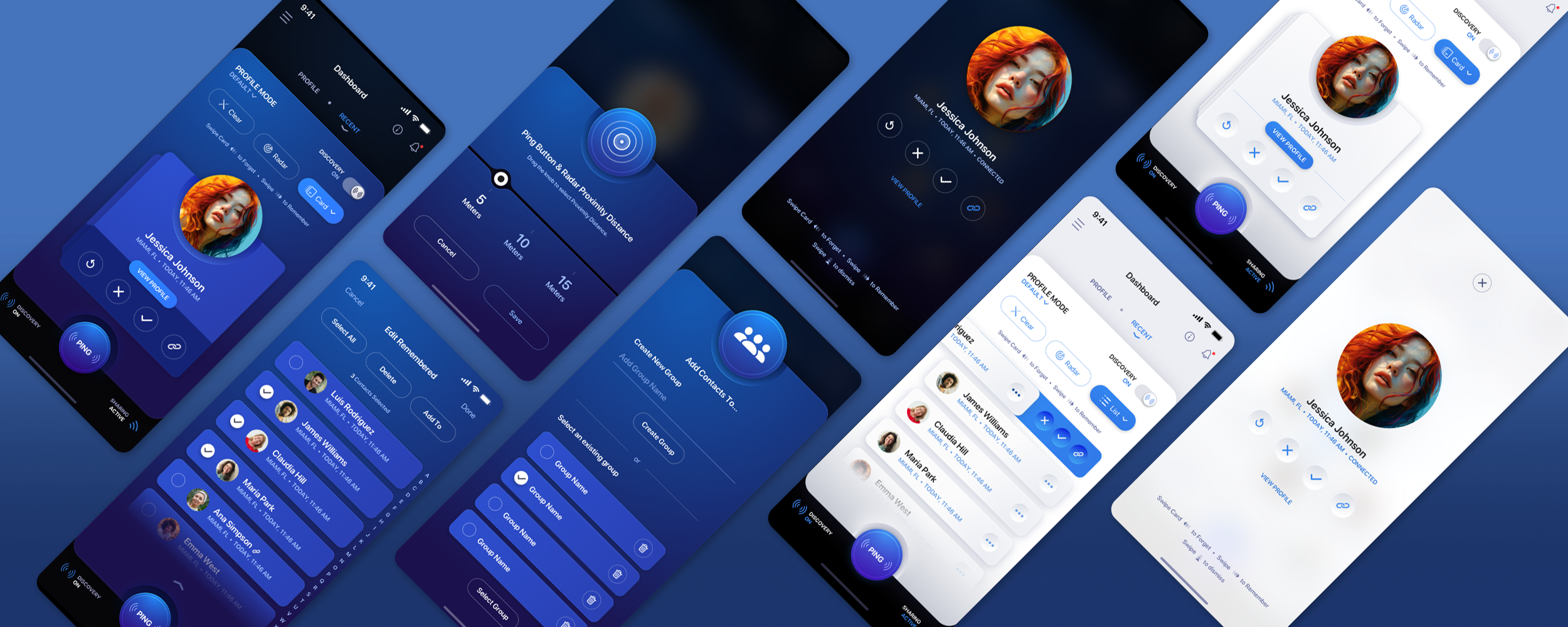 Recognize Me social discovery mobile app final interface design by The Skins Factory