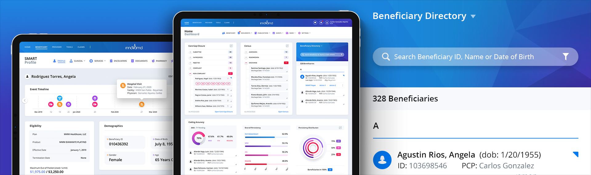 InnovaMD Healthcare App UI/UX Design — The Skins Factory, an Award