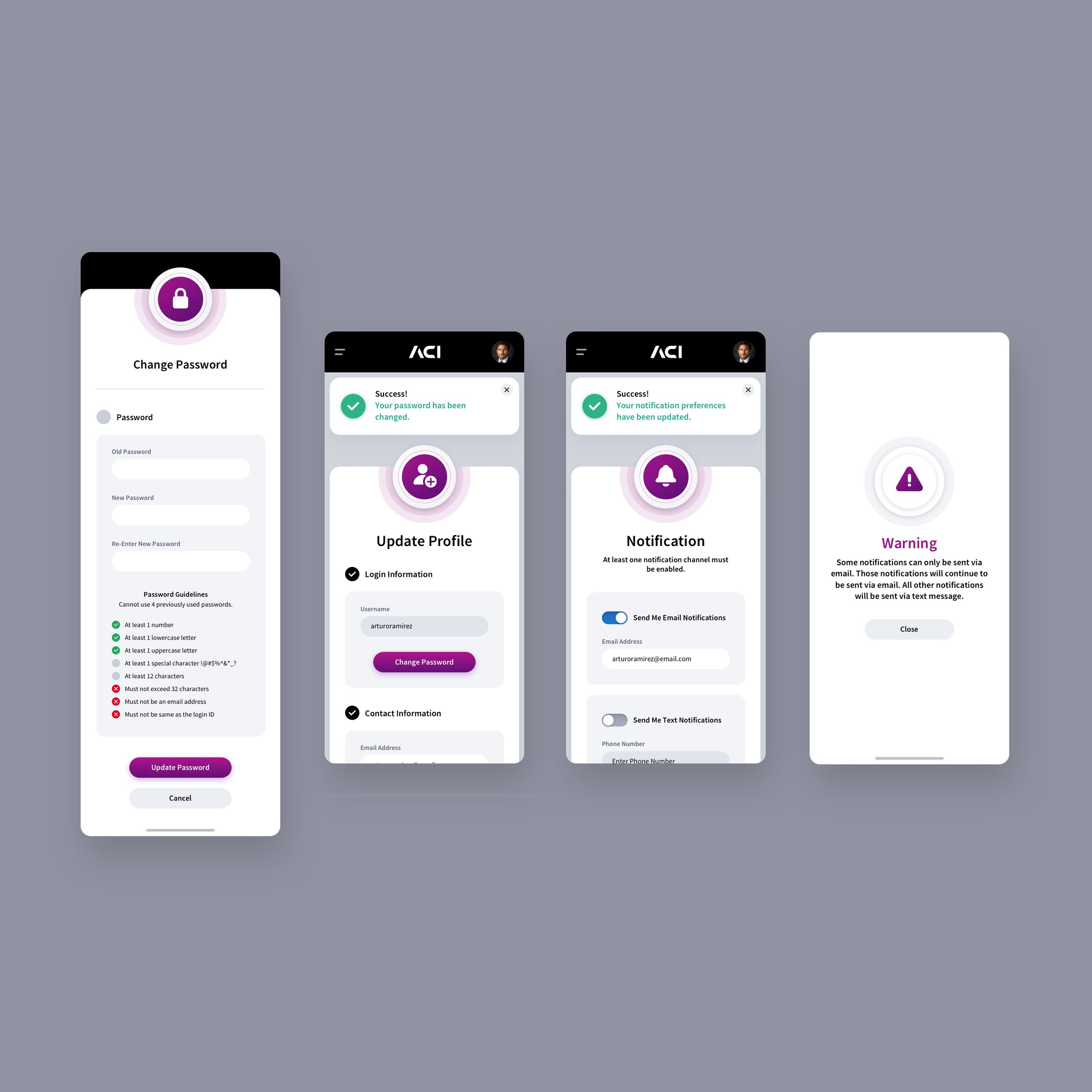 Fintech mobile app UI UX design - Profile Screens - 3.jpg
