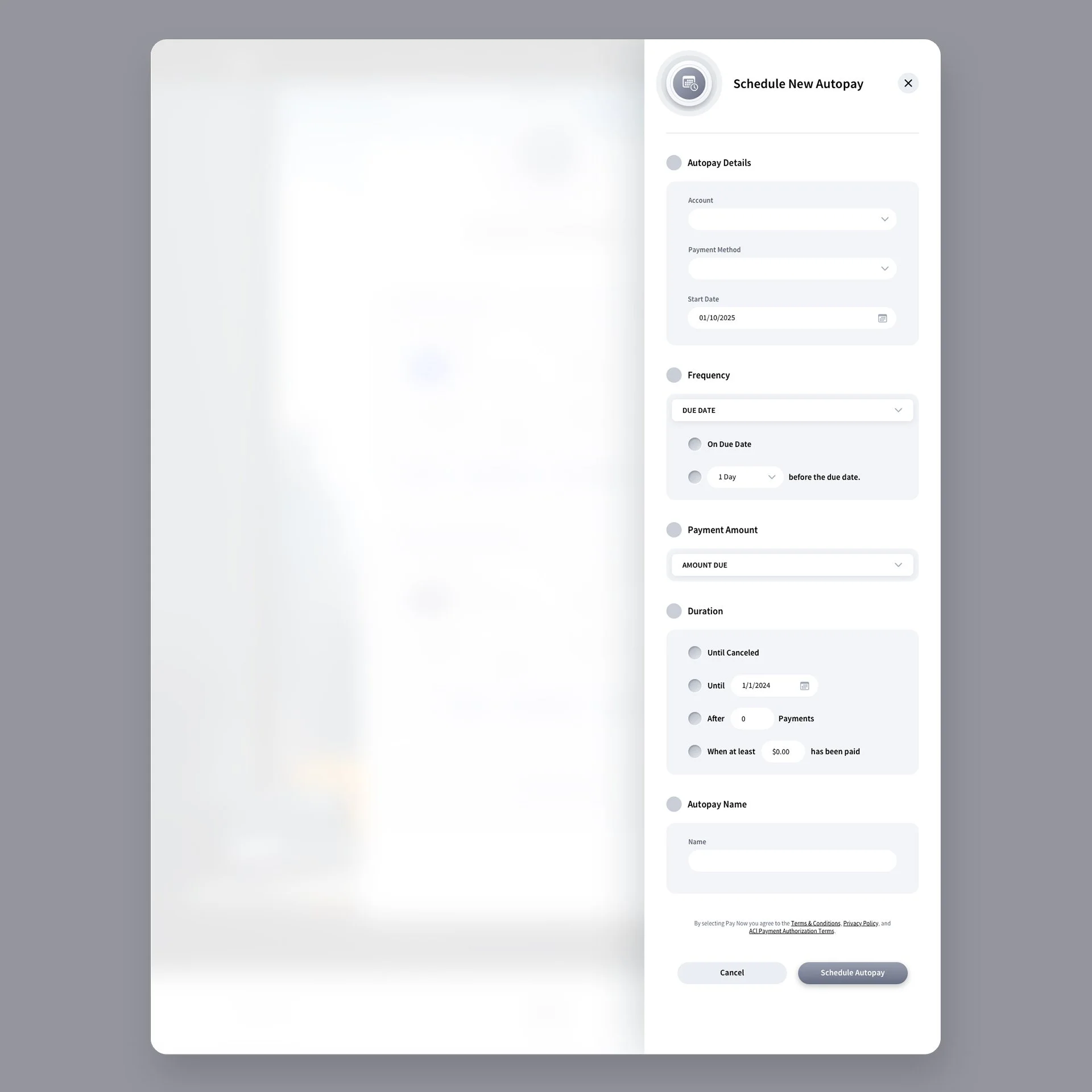 Fintech UI Design - Biller Web App - Autopay Screen 5.jpg