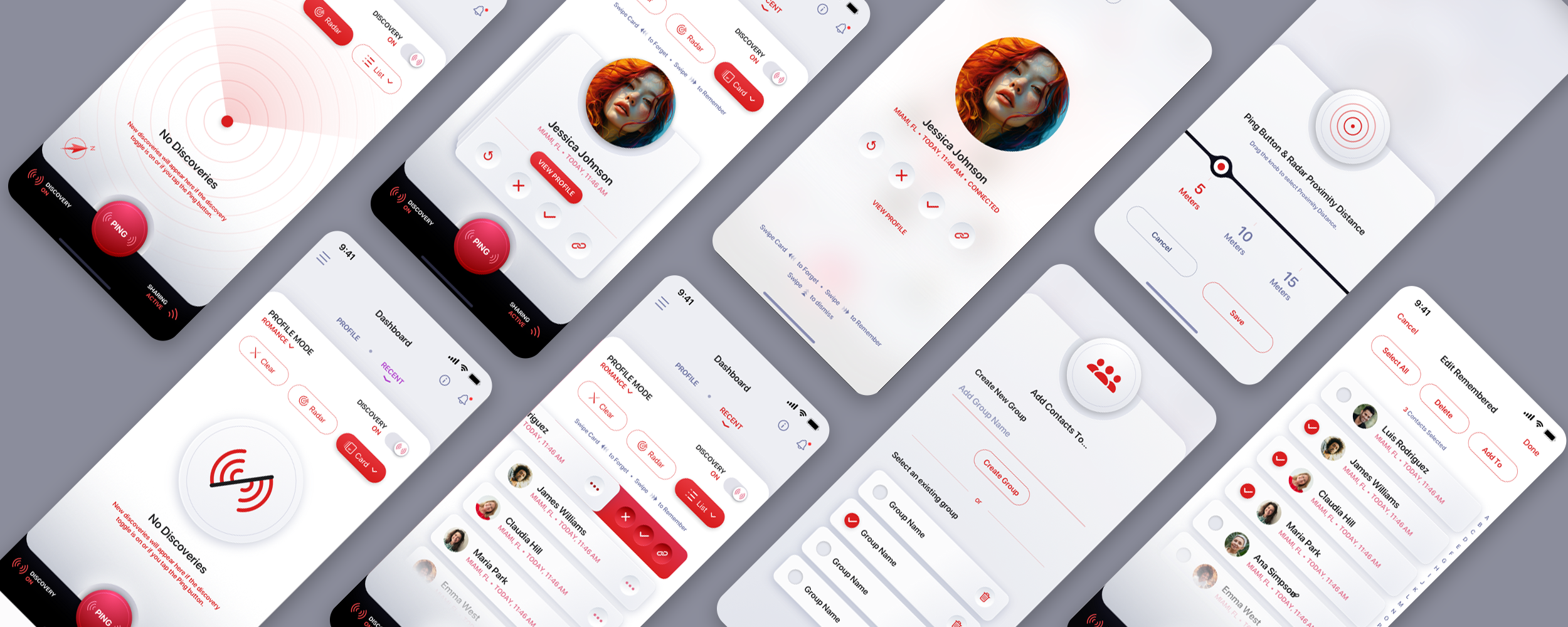 Recognize Me Social Discovery Mobile App UI UX Design Light Mode Version.png