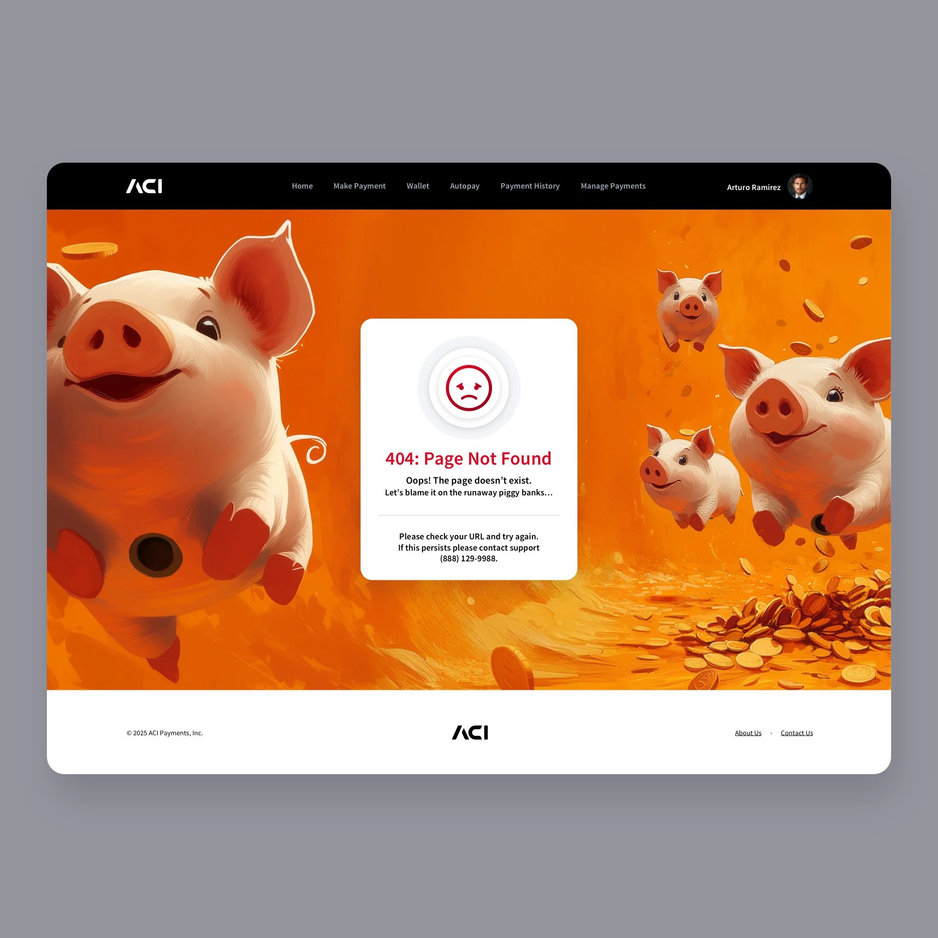 404: Page Not Found design