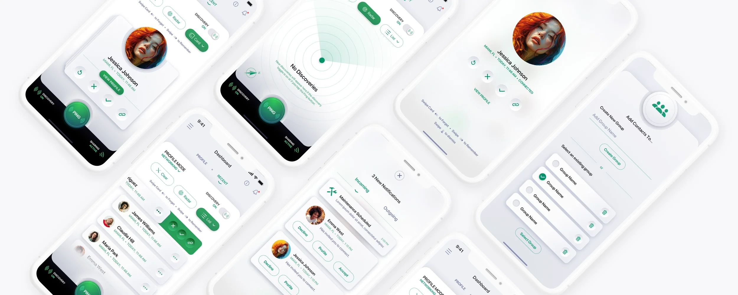 Recognize Me - Light Mode - Mobile App UI UX Design - Emerald Green