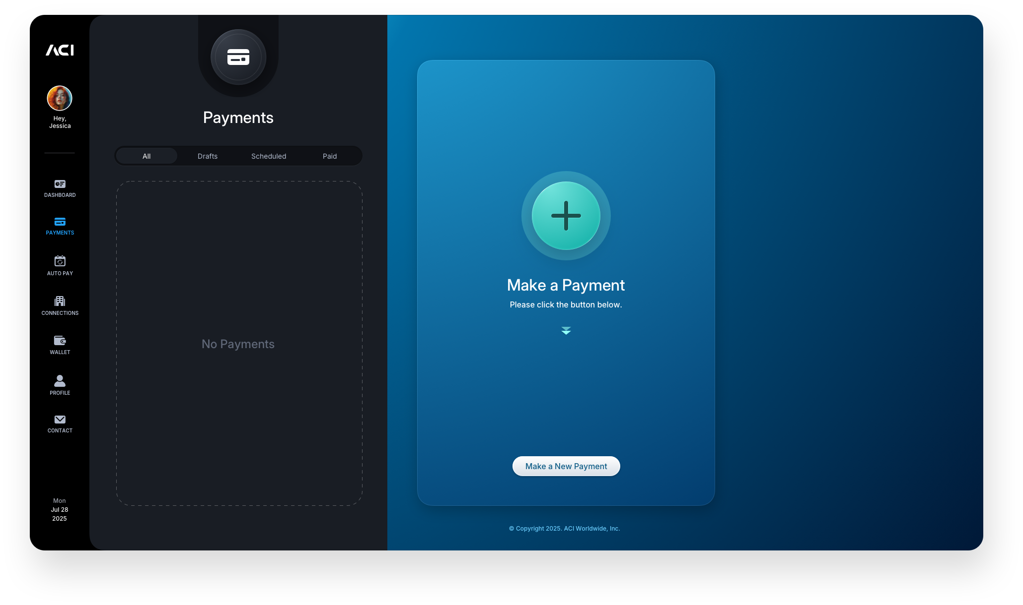 Fintech UI/UX Design - Payment Screen - Empty Payments - Web App by The Skins Factory
