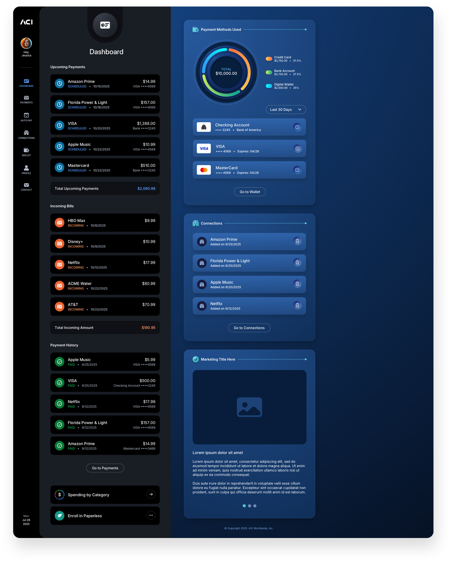 Fintech UI/UX Design - Dashboard Screen - Web App by The Skins Factory
