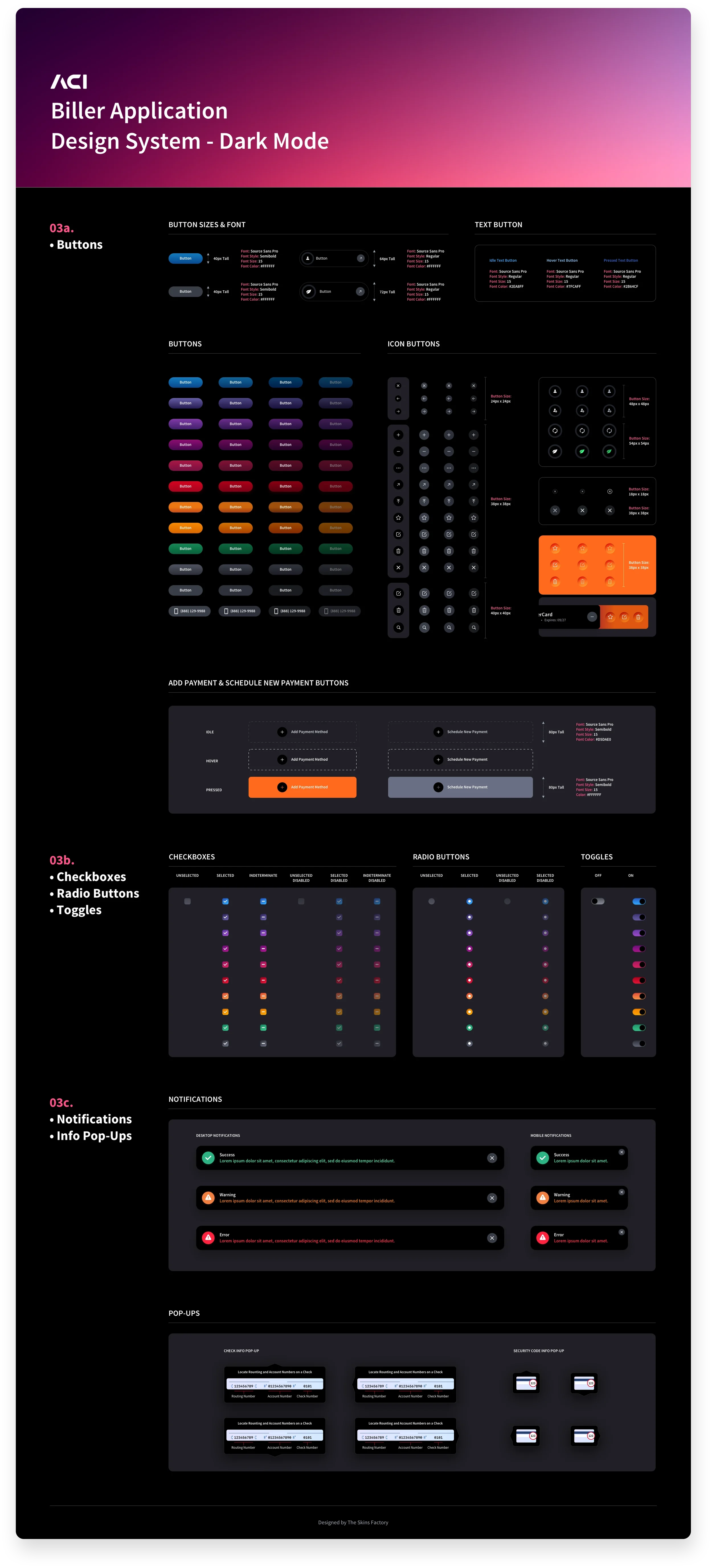 ACI Worldwide Biller Design System Preview Dark Mode Big Preview 3