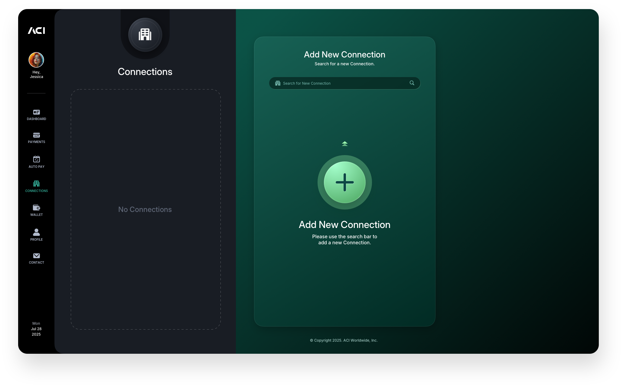 Fintech UI/UX Design - Connections - Add New Connection Onboard - Web App by The Skins Factory