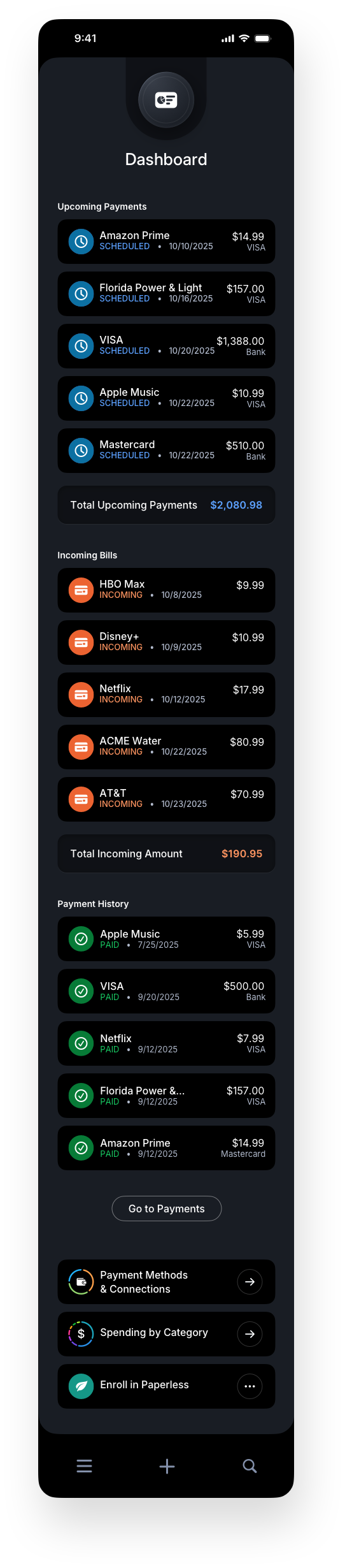 Fintech Mobile UI/UX Design - Dashboard Main Analytics Screen - Web App by The Skins Factory