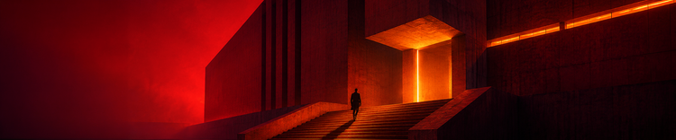 Red and orange architectural stairway illustrating UX audit timelines
