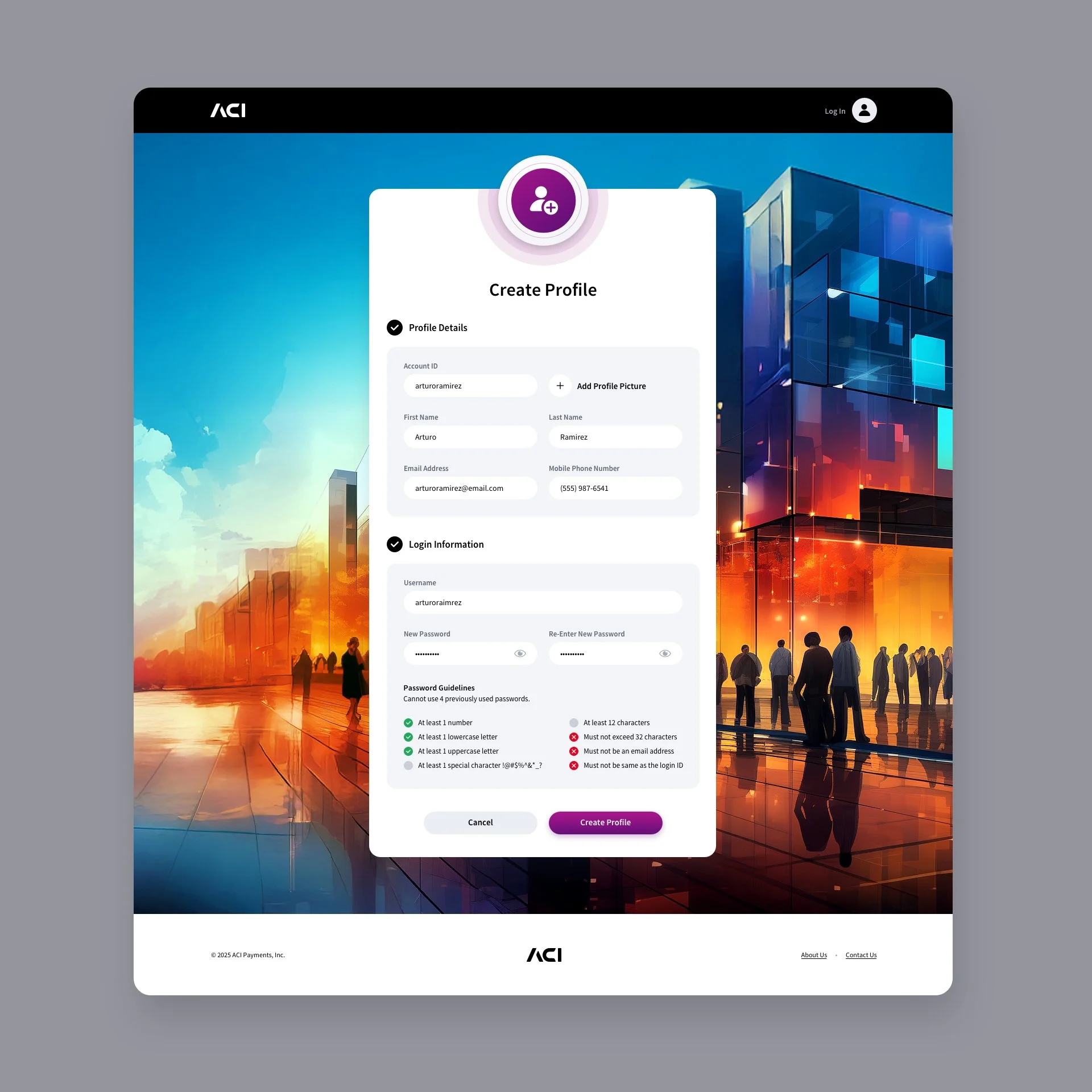 Fintech Biller UI UX Design - Profile Screen