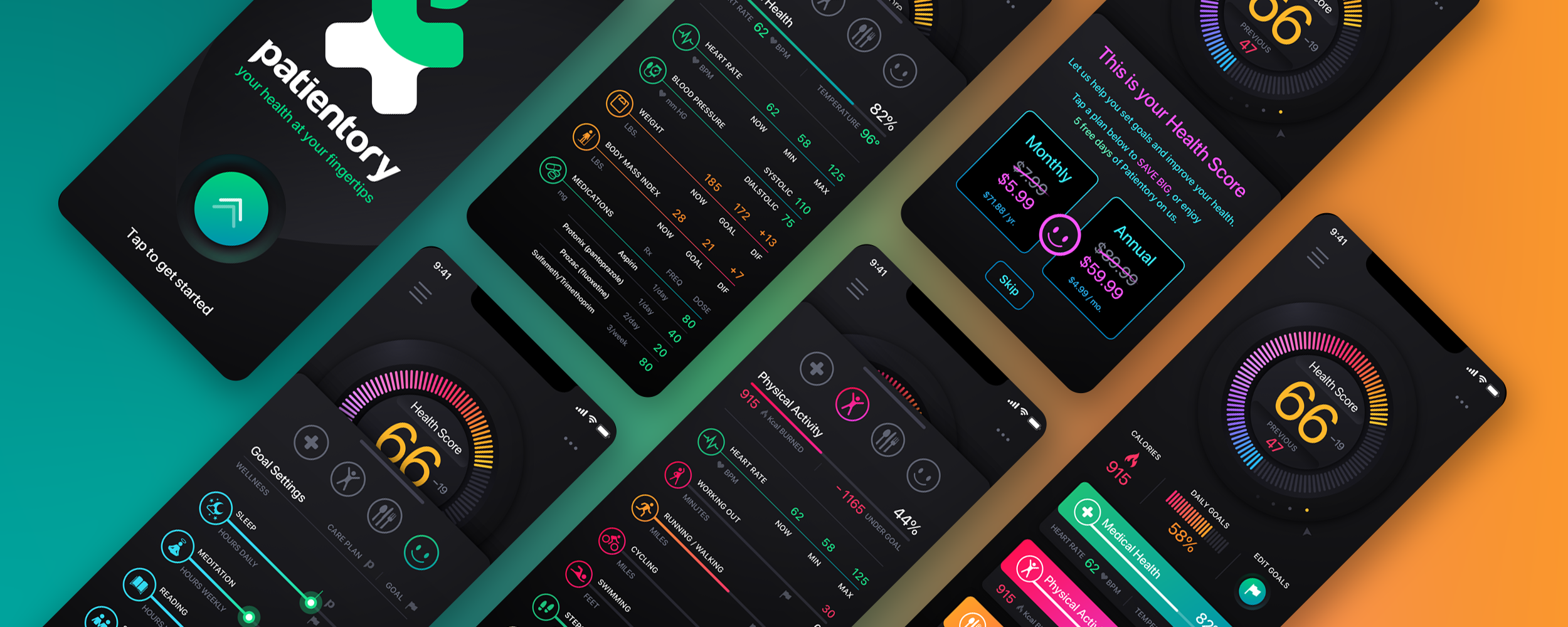 Patientory Healthtech Blockchain Mobile App UI UX Design by The Skins Factory