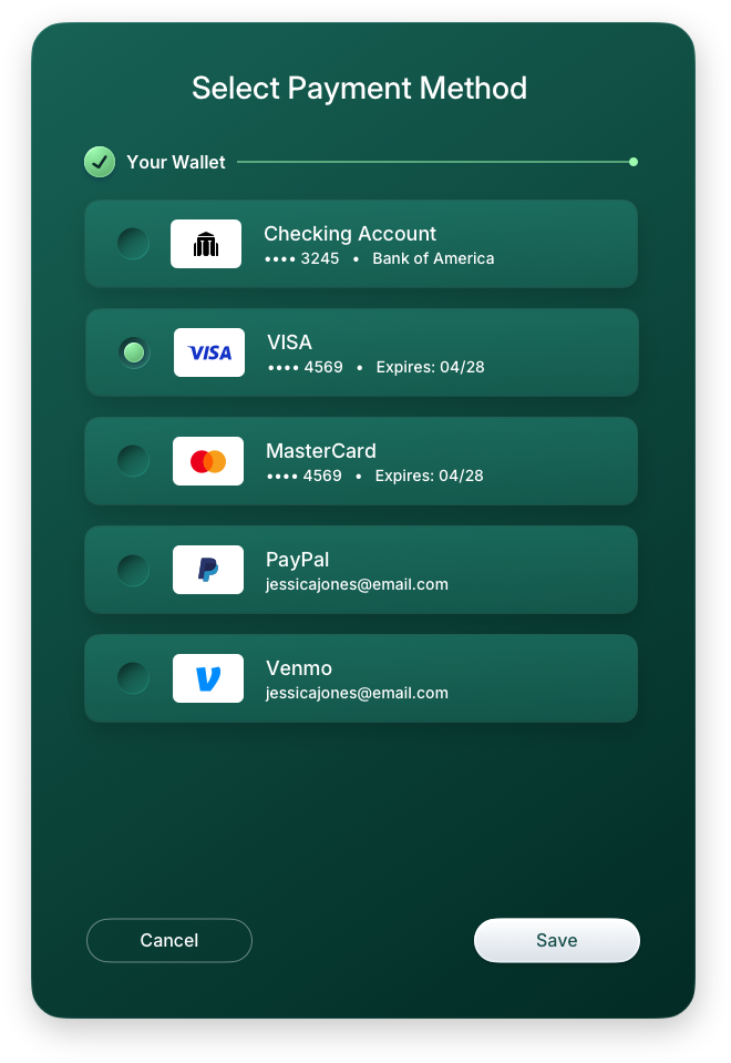 Fintech UI/UX Design - Connections - Edit Payment Method - Web App by The Skins Factory