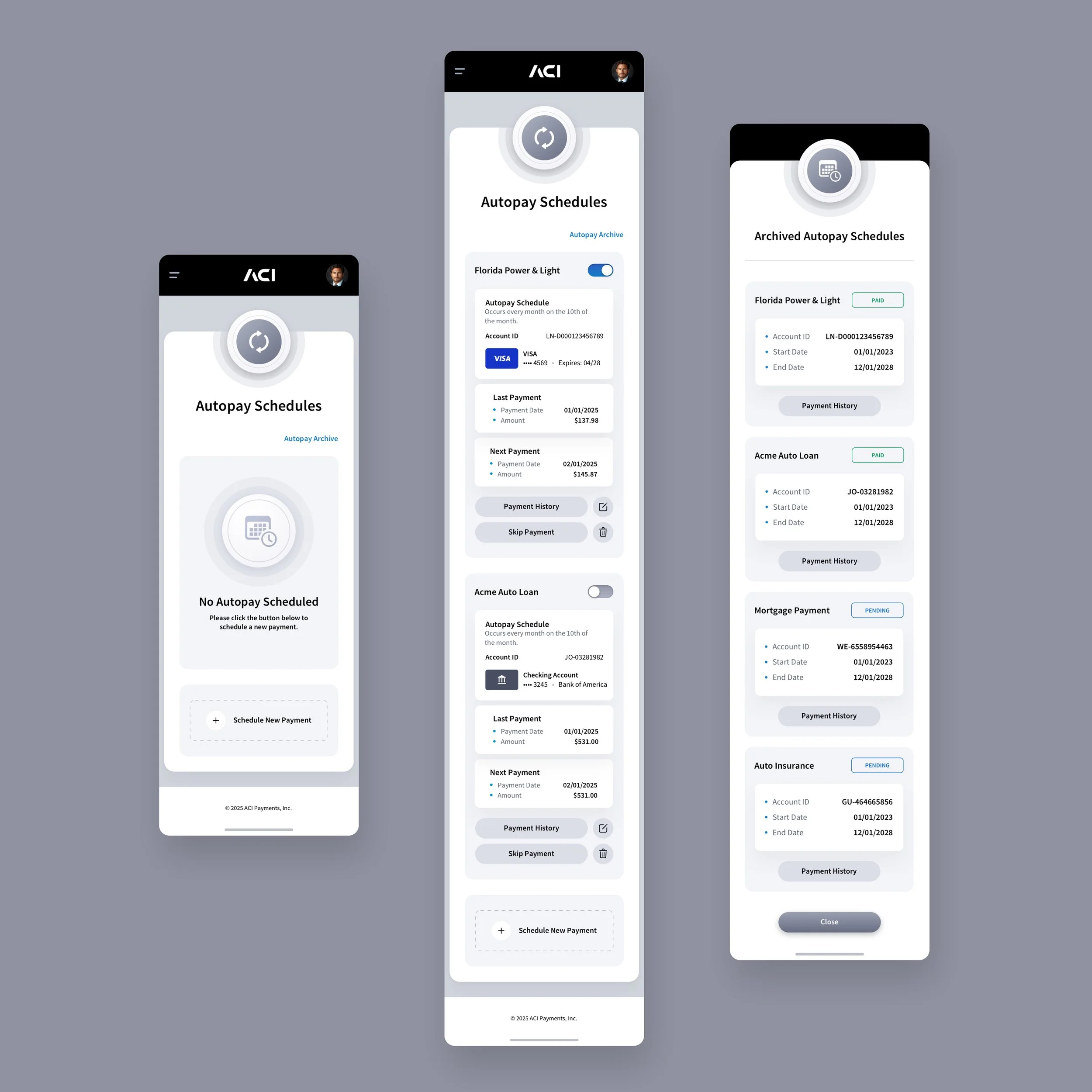 ACI Worldwide Biller Web & Mobile App UI/UX Design — The Skins Factory ...