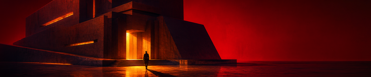 Red architectural scene illustrating preparation for a UX audit
