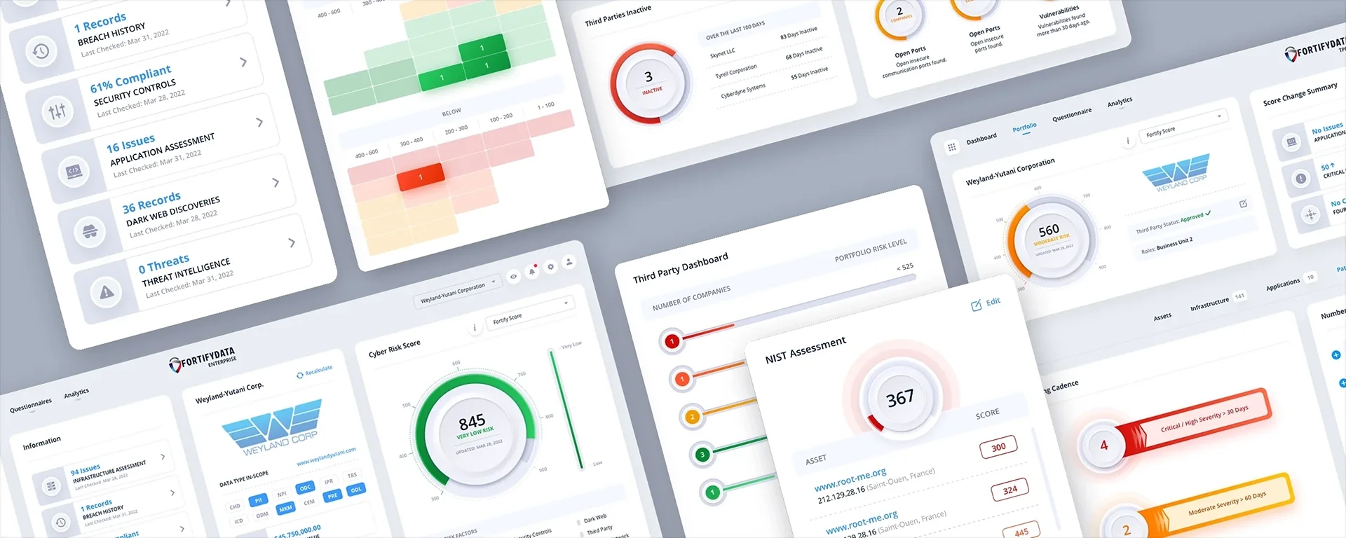 FortifyData Cybersecurity UI UX Design Preview Image