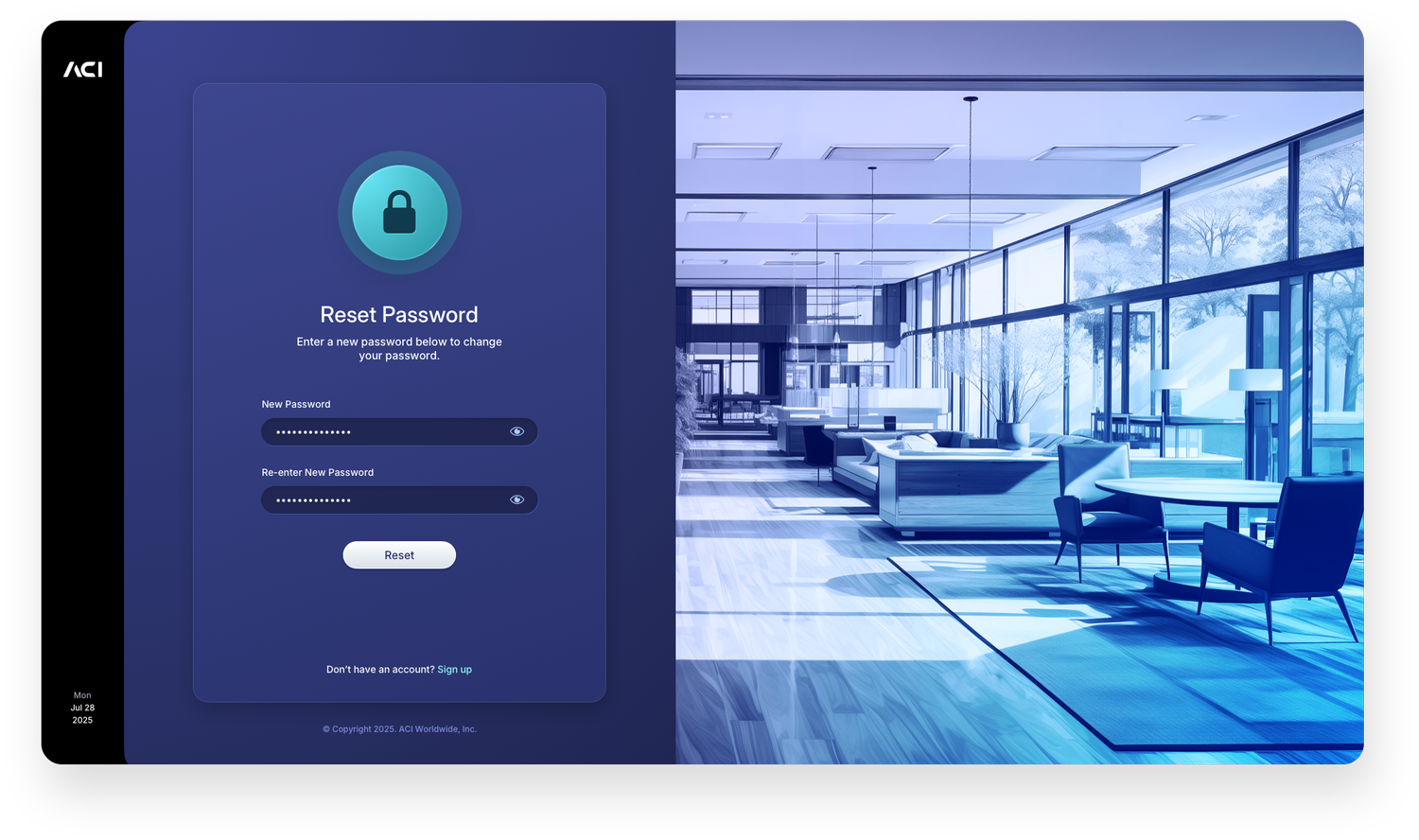 Fintech UI/UX Design - Login Screen - Reset Password - Web App by The Skins Factory