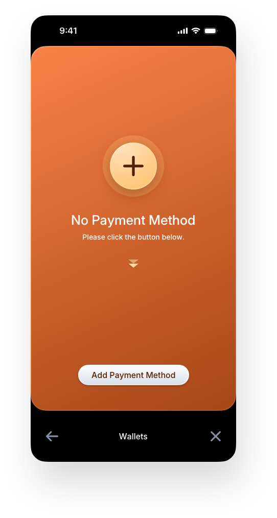 Fintech Mobile UI/UX Design - Wallet Empty State Onboarding Screen - Web App by The Skins Factory