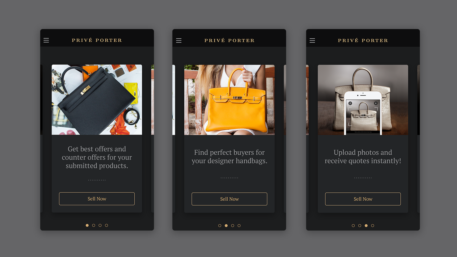 Priv porter mobile app ui ux design ui ux brand web design agency