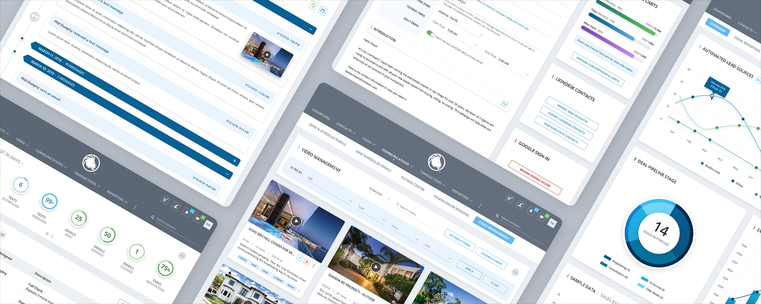 LionDesk - Real Estate CRM SaaS Dashboard UI/UX Design
