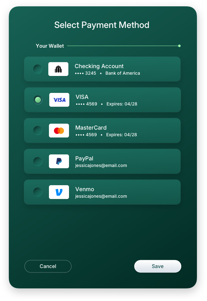 Fintech UI/UX Design - Connections - Edit Payment Method - Web App by The Skins Factory