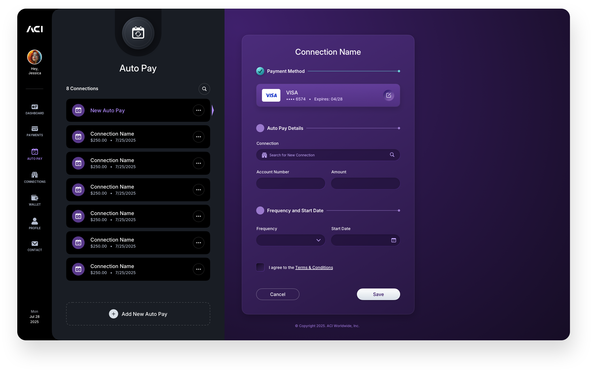 Fintech UI/UX Design - AutoPay - Active AutoPay Connections List - Web App by The Skins Factory