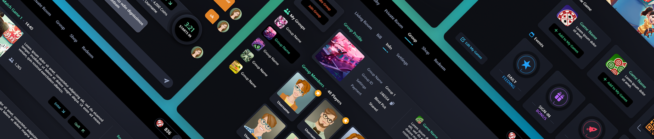 Hi Dog gaming platform ecosystem UI/UX design by The Skins Factory